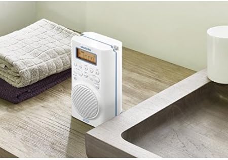 Sangean H205 Waterproof Shower Radio AM FM White