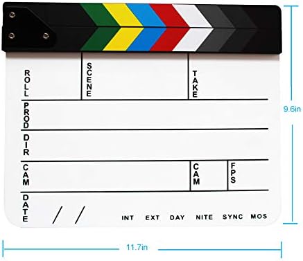 Coolbuy112 Acrylic Film Directors Clapboard with Magnetic Eraser and Pens