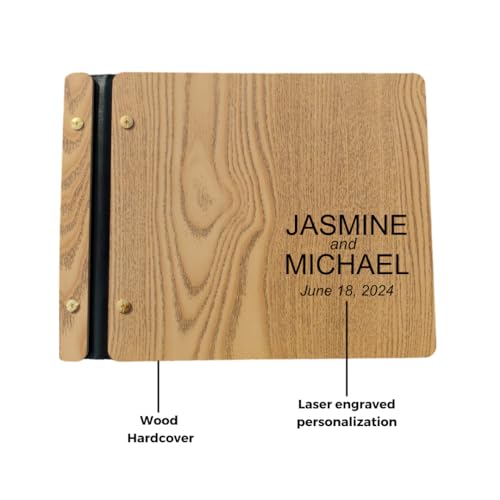 Personalized Wooden Guest Book with Laser Engraving