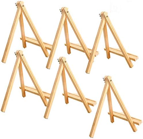 6 Pack 94 Inch Tall Wood Easels for Art and Display
