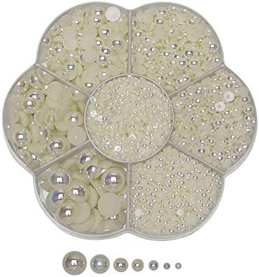 Chenkou Craft Beige Half Ball Loose Beads 3000PCS Box