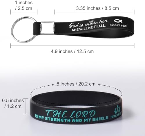 40 Pcs Bible Verse Bracelets Christian Inspirational Keychains