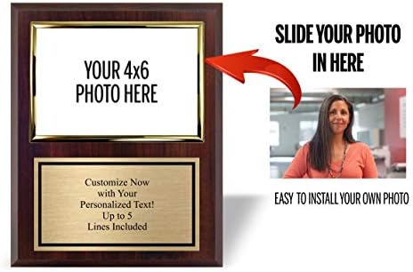 Personalized 8x10 Photo Plaque with Gold Frame