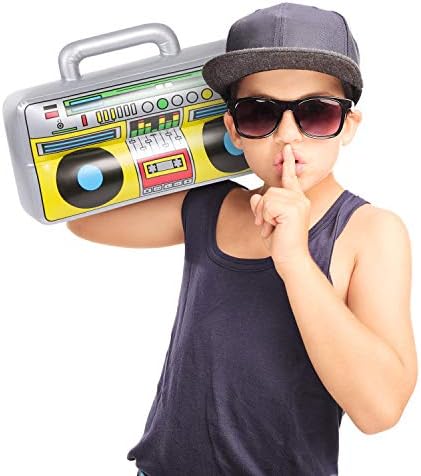 6 pcs Inflatable Boombox 80s 90s Party Decor