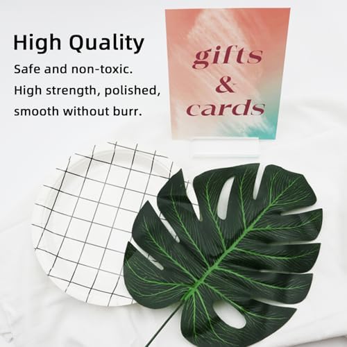 30 Pack 3 Inch Clear Acrylic Sign Stands with Card Slot