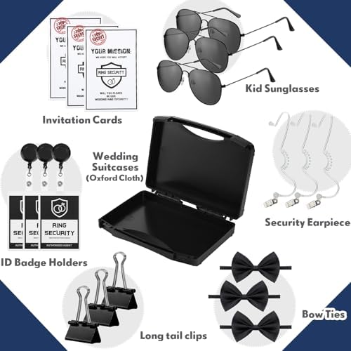 Mepase 7 Pcs Ring Bearer Security Set for Kids