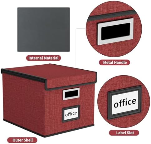 Huolewa Upgraded File Storage Organizer Box with Lid