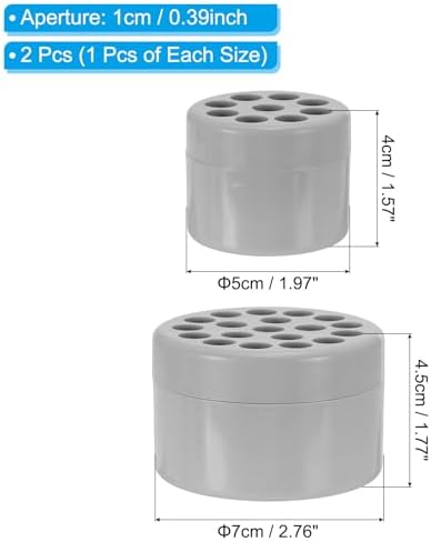 PATIKIL Spiral Flower Stem Holder 2 Pcs Grey