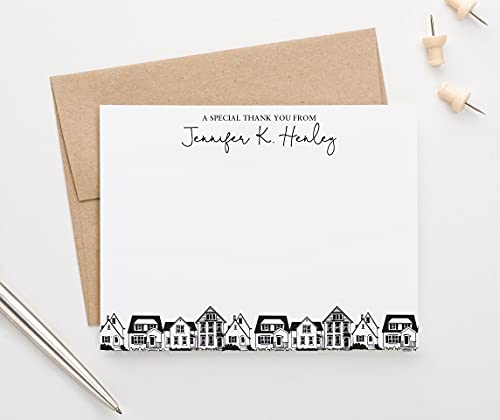 Personalized Real Estate Note Cards Set with Envelopes