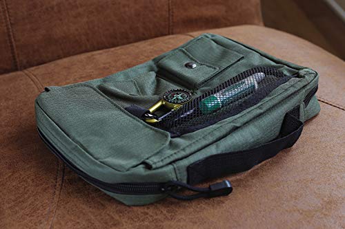 Compass Bible Cover with Zipper and Handle