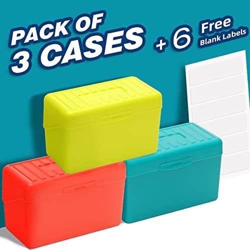 H4D Index Card Holder 3x5 3 Packs Red Green Yellow