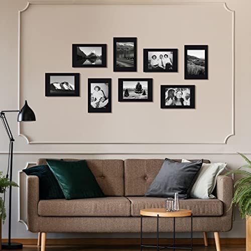 Juexica 100 Piece 4x6 Standing Photo Frames with Easel Stand Black