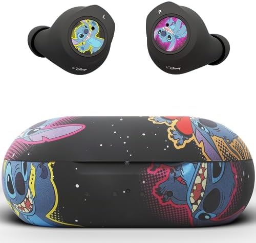 Disney Lilo and Stitch Bluetooth Earbuds with Case - 30 Hours Playtime