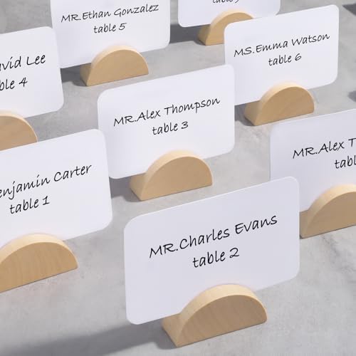 UNIQOOO 10 Set 2 Inch Arch Wood Stand with Cards