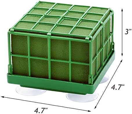 Lyellfe 8 Pack Square Floral Foam Cage with Suction Cup