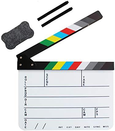 Coolbuy112 Acrylic Film Directors Clapboard with Magnetic Eraser and Pens