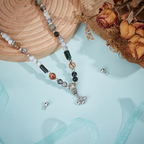 BENECREAT 5Pcs 925 Sterling Silver Jingle Bells