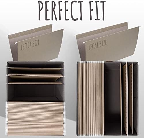 ZICOTO Decorative File Organizer Box Set of 2