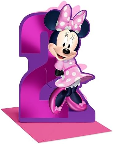 American Greetings 2nd Birthday Card for Girl Minnie Mouse