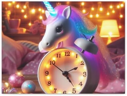 Unicorn Alarm Clock with Glowing Horn