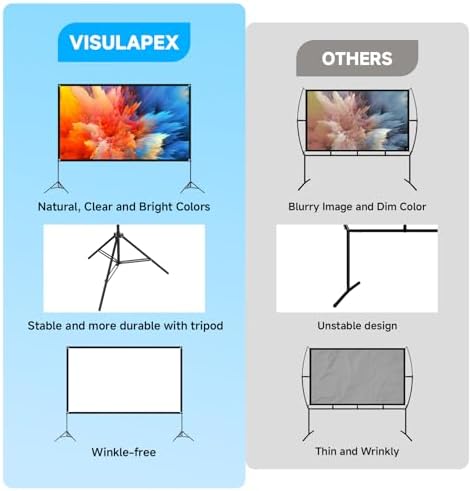 VISULAPEX 120 Inch Projector Screen with Stand
