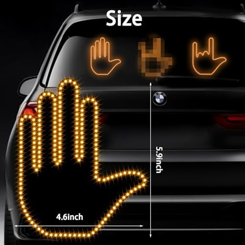 Finger Gesture Light - Remote Controlled LED Hand Sign for Car Truck