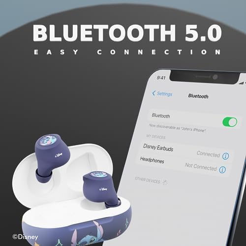 Disney Lilo and Stitch Bluetooth Earbuds with 30 Hours Playtime