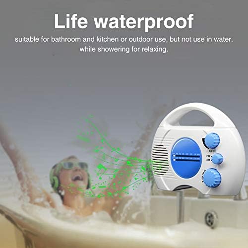 SY-910 Mini Portable AM FM Shower Radio with Built-In Speaker