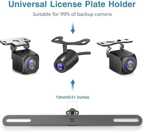 Stainless Steel Backup Camera License Plate Mount 2 PCS