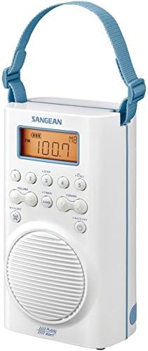 Sangean H205 Waterproof Shower Radio AM FM White