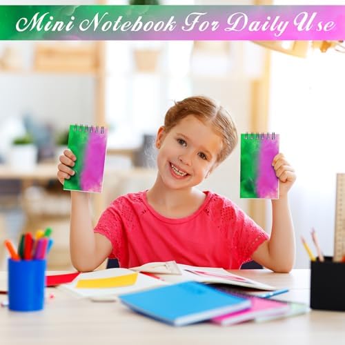 24 Pcs Witch Theme Mini Spiral Notepads Pink Green Party Favors