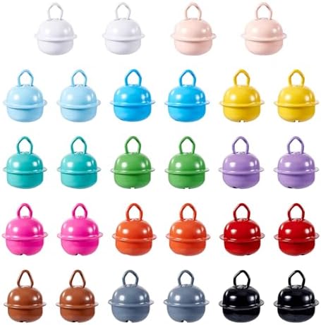 Craftdady 28Pcs Colorful Iron Bell Charms
