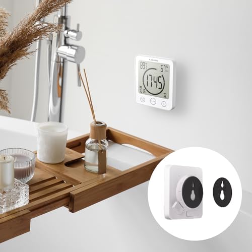 KADAMS Magnetic Pads for Square Shower Clock Black