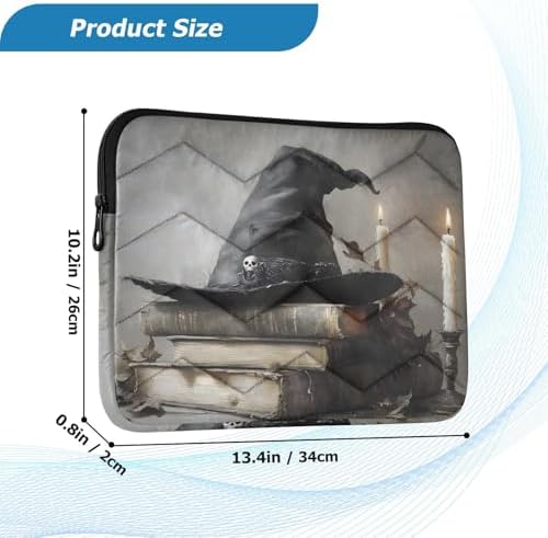 Halloween Witch Hat Candle Laptop Sleeve 13-14 Inch