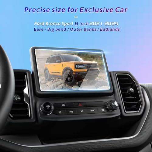 GFJNFG 2024 Bronco Sport 8 Inch Tempered Glass Screen Protector