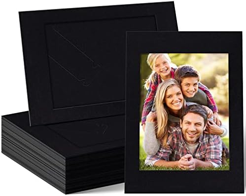Juexica 100 Piece 4x6 Standing Photo Frames with Easel Stand Black
