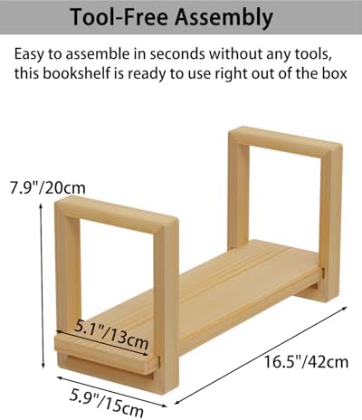 Adjustable Desktop Bookshelf - Yellow