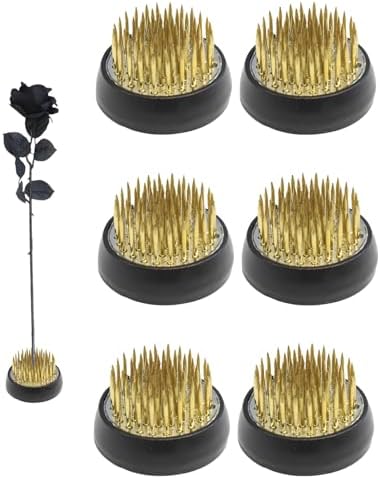 Round Flower Arrangers with Kenzan Pins 6 Piece Set