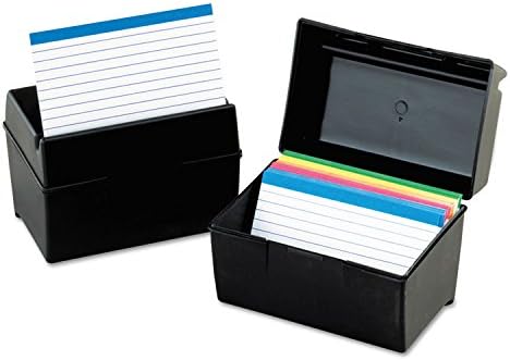 Oxford Plastic Index Card Box 400 Card Capacity