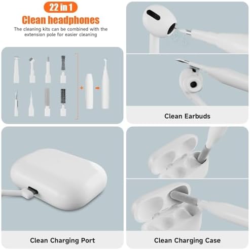 22-in-1 Laptop Cleaning Kit with Key Puller and Shaft Puller