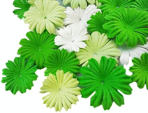Daisy Petals Mulberry Paper Flowers Handmade for DIY Crafts Supplies
