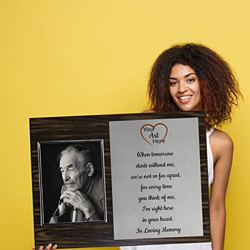 Personalized Photo Plaque with Silver or Gold Frame