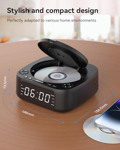 MONODEAL Portable CD Player with Bluetooth FM USB and Sleep Timer