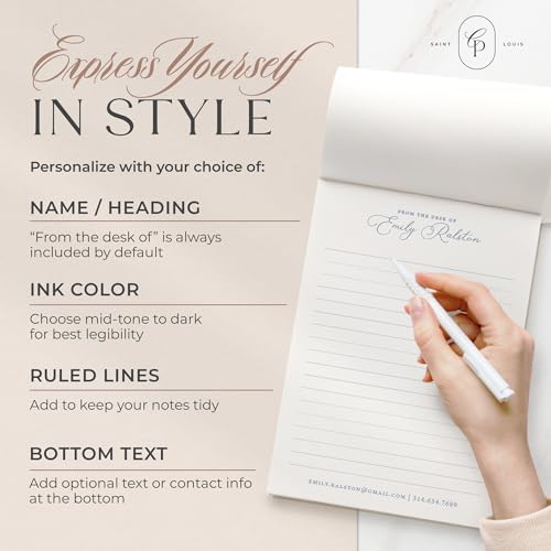 Personalized Nostalgia Notepad with Classic Script Font