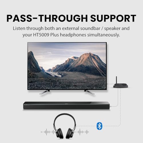 Avantree HT5009 Plus - Wireless Headphones for TV Watching