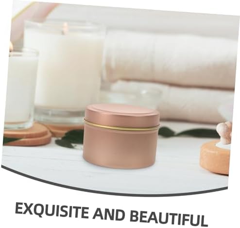 PRETYZOOM 12Pcs Metal Candle Tins with Lids for DIY Aromatherapy