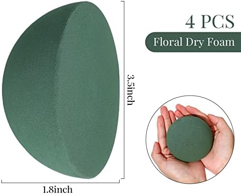 Boao Floral Dry Foam Half Ball 4 Pack