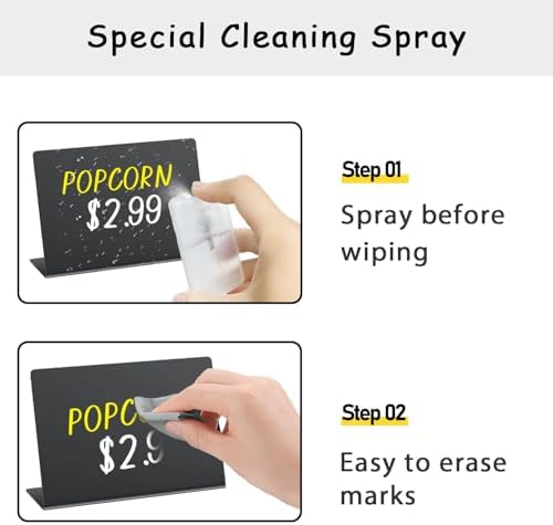 PigPotParty 12 Pcs Food Labels with Cleaning Spray and Markers