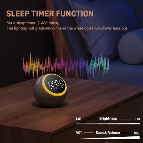 JALL Sound Machine with 25 Soothing Sounds and 5W Speaker
