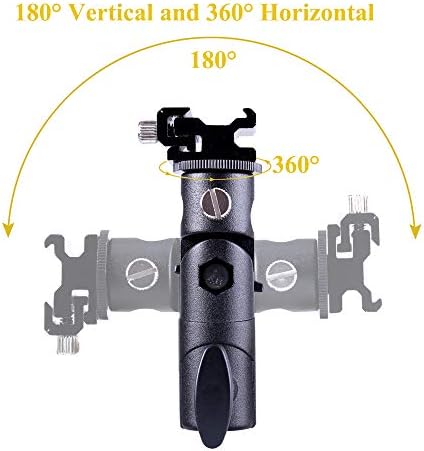 FOTYRIG Camera Flash Mount Bracket with Umbrella Holder